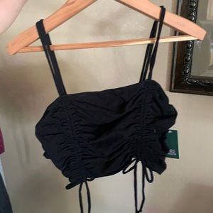 Blank scrunched tank top